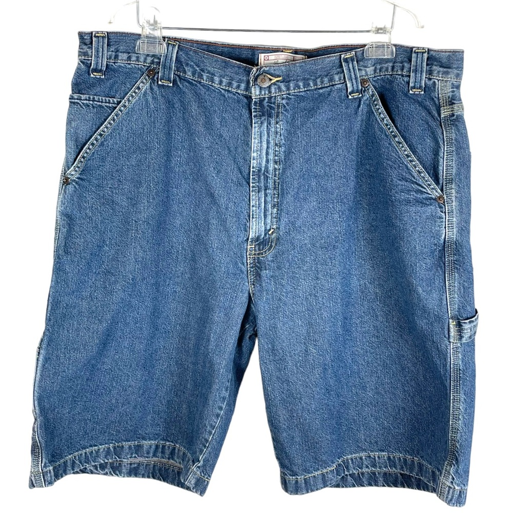 Levi Strauss Signature 100% Cotton Denim Carpenter Cargo Shorts in Size W40